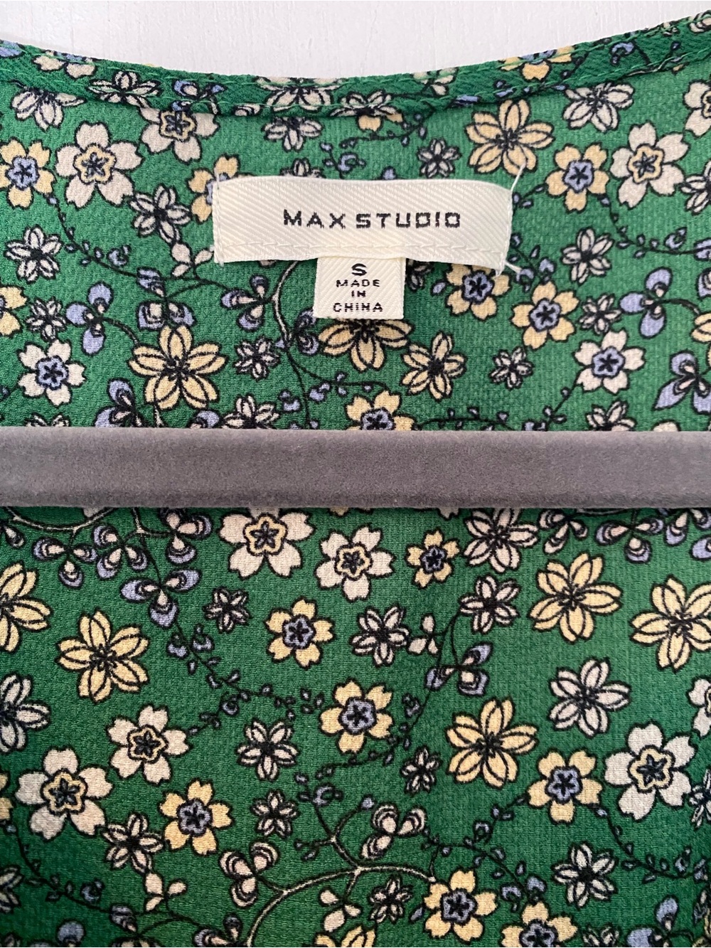 Green Floral Wrap Dress - Picture 8 of 11